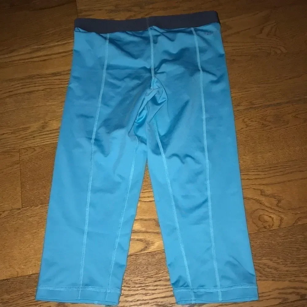 Nike‎ x sacai Pro Women's Blue Green Dri-Fit Capri Leggings Size Small